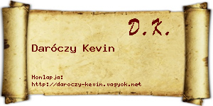 Daróczy Kevin névjegykártya